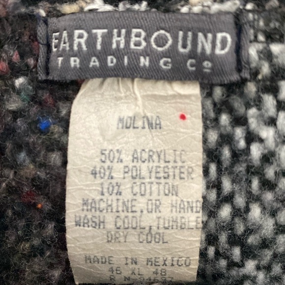 Earthbound Trading Men's Molina Ethnic Gorpcore Poncho/Hooded Bohemian Jacket XL - Picture 4 of 5